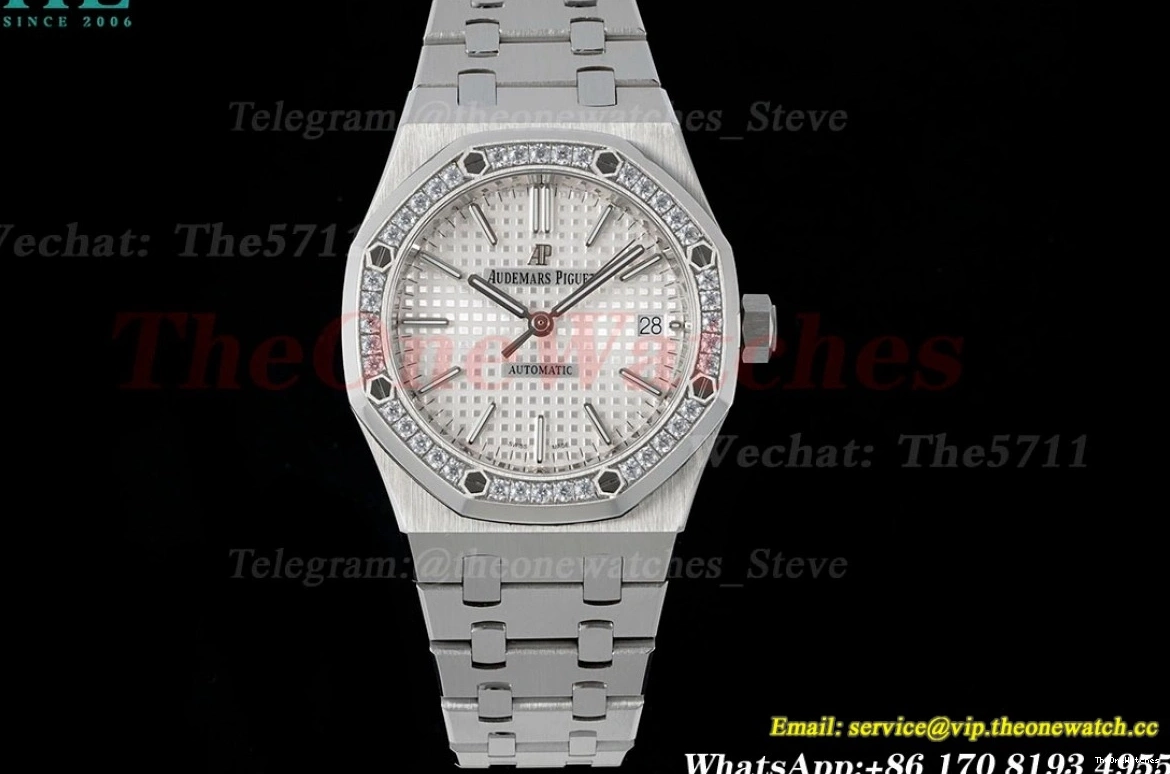 Royal IPF 37mm Super Dia Dial SS SS Clone SA3120 Oak White 15451 0122